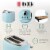 Haden Heritage 1.7 Liter Stainless Steel Electric Kettle with Toaster, Turquoise Perspective: top