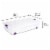 Sterilite 60 Quart ClearView Latch Lid Wheeled Underbed Storage Box, (8 Pack) Perspective: top
