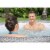 Bestway SaluSpa AirJet Honolulu Hot Tub with 2 PureSpa Cup Holder Drink Trays Perspective: top