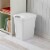 Sterilite 10438004 7.5 Gal TouchTop Wastebasket w/ Titanium Latch, White 12 Ct Perspective: top