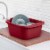 Sterilite Large Multi Function Home 12 Qt Sink Dish Washing Pan, Red (24 Pack) Perspective: top