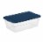 Sterilite Stackable 6 Quart Storage Box Container, Marine Blue Lid (120 Pack) Perspective: top
