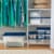 Sterilite Stackable 56 Quart Storage Tote, Clear with Marine Blue Lid (32 Pack) Perspective: top
