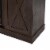 Edyo Living Electric Fireplace TV Stand Table with Sliding Barn Door, Espresso Perspective: top