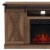Edyo Living Electric Fireplace TV Stand Table with Sliding Barn Door, Rustic Oak Perspective: top