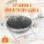 NutriChef Stainless Steel Nonstick Cooking Wok with Food Prep Mixing Bowl Set Perspective: top