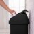 Sterilite 13 Gal Kitchen Swing Top Lidded Wastebasket Trash Can, Black (16 Pack) Perspective: top
