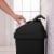 Sterilite 13 Gal Swing Top Lidded Wastebasket Kitchen Trash Can, Black (4 Pack) Perspective: top