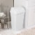 Sterilite 13 Gal Swing Top Lidded Wastebasket Kitchen Trash Can, White (4 Pack) Perspective: top