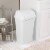Sterilite 13 Gal Swing Top Lidded Wastebasket Kitchen Trash Can, White (8 Pack) Perspective: top