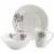 Gibson Netherwood 12 Pc Glaze Dinnerware Plates, Bowls, and Mugs, White (3 Pack) Perspective: top
