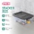Sterilite 16 Qt Clear Plastic Stacking Storage Containers with Gray Lid (6 Pack) Perspective: top
