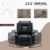 JOMEED PU Heated Leather Massage Rocking Recliner Chair with 360 Degree Swivel Perspective: top