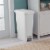 Sterilite 11 Gal. Slim Hands Free Portable Wastebasket Trash Can, White (8 Pack) Perspective: top