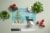 Black and Tan Chion Christmas Tree Glass Cutting Board Large Perspective: top