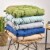 Noble House Baird Indoor Fabric Classic Tufted Chair Cushion in Navy Perspective: top