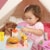 Pretend Play Fast Food Cheeseburger Meal with Fries Toddler Playset Perspective: top