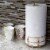 Home Basics Lyon Free-Standing Paper Towel Holder, Rose Gold Perspective: top