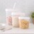 Home Basics 3 Piece Plastic Cereal Container Perspective: top