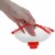 Home Basics Leak Proof 32  oz. Round  Borosilicate Glass Food Storage Container, Red Perspective: top