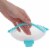 Home Basics 32 oz Borosilicate Glass  Food Storage Meal Prep Storage Container, Turquoise Perspective: top