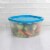 Home Basics 7 Piece Plastic Food Storage Container Set with Multi-Colored Lids Perspective: top