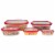 Home Basics 5 Piece Spill-Proof Plastic Food Container with Ventilated, Snap-On  Lids, Red Perspective: top