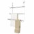 Home Basics 3 Tier Chrome Plated Steel Over the Door Towel Rack Perspective: top