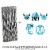 Big Dot of Happiness Yeti to Party Paper Straw Decor Abominable Snowman Striped Straws 24 Ct Perspective: top