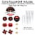 Big Dot of Happiness Red Carpet Hollywood - Birthday Cake Decor Kit - Cake Topper Set 11 Pc Perspective: top