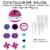 Big Dot of Happiness Tumble, Flip & Twirl Gymnastics Birthday Decor Kit Cake Topper Set 11 Pc Perspective: top