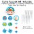 Big Dot of Happiness Under the Sea Critters - Birthday Party Decor Kit Cake Topper Set 11 Pc Perspective: top