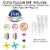 Big Dot of Happiness Cheerful Happy Birthday - Colorful Decor Kit - Cake Topper Set 11 Pc Perspective: top