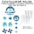 Big Dot of Happiness Yeti to Party Abominable Snowman Birthday Decor Cake Topper Set 11 Pc Perspective: top