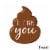 Big Dot of Happiness Oh Crap, You're Old - Poop Birthday Party Shaped Thank You Cards 12 Ct Perspective: top