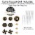 Big Dot of Happiness Adult 100th Birthday Gold - Party Cake Decor Kit - Cake Topper Set 11 Pc Perspective: top