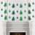 Big Dot of Happiness Snowy Christmas Trees Classic Holiday Clothespin Garland Banner 44 Pc Perspective: top