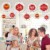 Big Dot of Happiness Chinese New Year - Hanging Decor Paper Fans 9 Ct Perspective: top