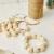 Geometric Wood Beads for Jewelry Making and DIY Crafts (20mm, 100 Pack) Perspective: top