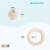 Wooden Beads and Rings Set for DIY Crafts and Macrame (80 Pieces) Perspective: top