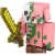 Minecraft Craft-A-Block Zombie Figure Authentic Pixelated Video-Game Character Perspective: top