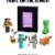 Mattel Minecraft Fox Action Figure, 3.25-in, with 1 Build-a-Portal Piece & 1 Accessory Perspective: top