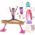 Barbie Gymnastics Playset: Brunette Doll with Twirling Feature, Balance Beam, 15+ Accessories Perspective: top