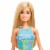 Mattel Barbie® Dolls Wearing Barbie® Logo Print Dress Doll Perspective: top