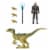 Mattel Jurassic World Human Dino Pack Dr Ian Malcolm and Velociraptor Action Figure Perspective: top