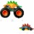 Hot Wheels Monster Trucks 1:64 Scale MOTOSAURUS, Includes Hot Wheels Die Cast Car Perspective: top