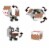 Minecraft Flippin Figs™ Panda Cake Action Figure Perspective: top