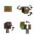 Mattel® Minecraft Flippin Figs™ Enderman Grass Block Action Figure Perspective: top