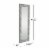 Woodworth Boho Handcrafted Painted Full Length Standing Mirror, Gray and White Perspective: top