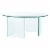 SAFAVIEH Bexon Tempered Glass Coffee Table Clear COF7301A-2BX Perspective: top
